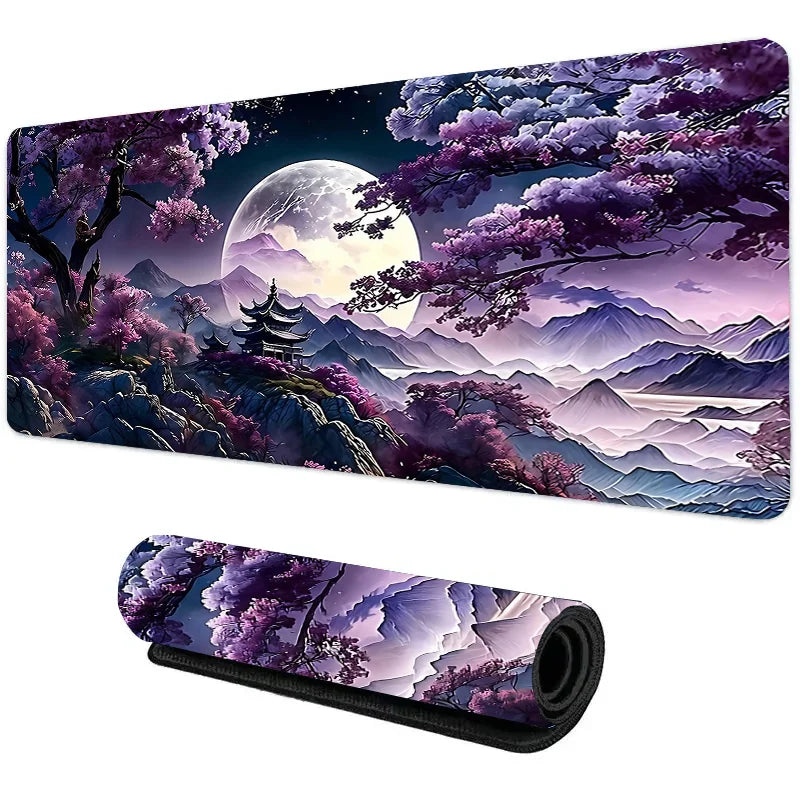 Anime Aesthetic Sky And Moon Mouse Pads / Non Slip