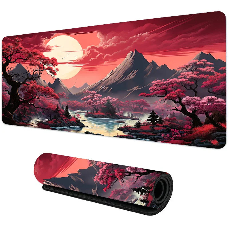Anime Aesthetic Sky And Moon Mouse Pads / Non Slip