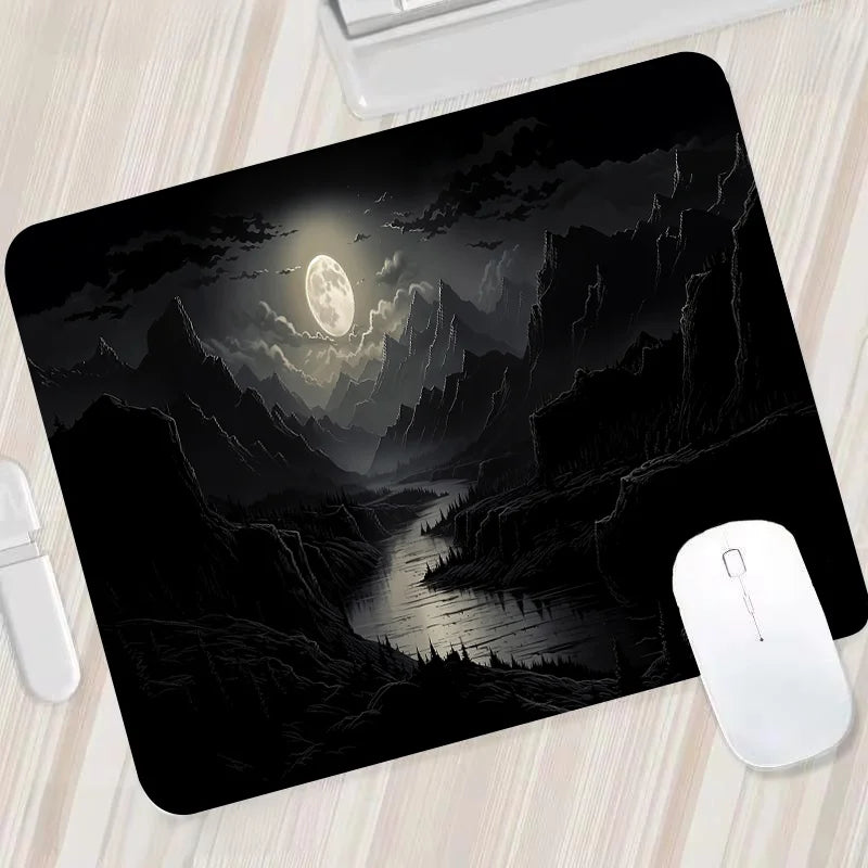 Anime Aesthetic Sky And Moon Mouse Pads / Non Slip