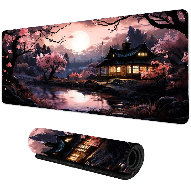 Anime Aesthetic Sky And Moon Mouse Pads / Non Slip