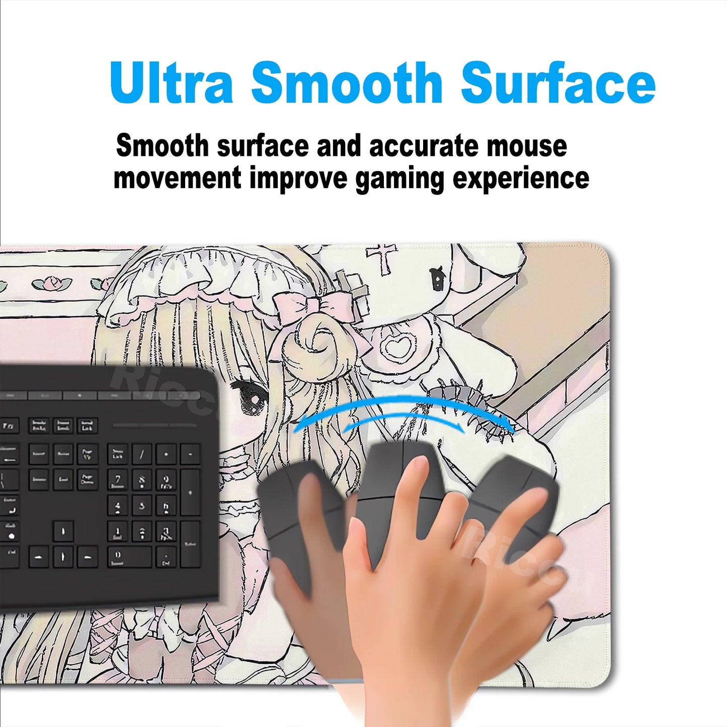 Anime Aesthetic Cute Angel Girls Mouse Pad / Non Slip