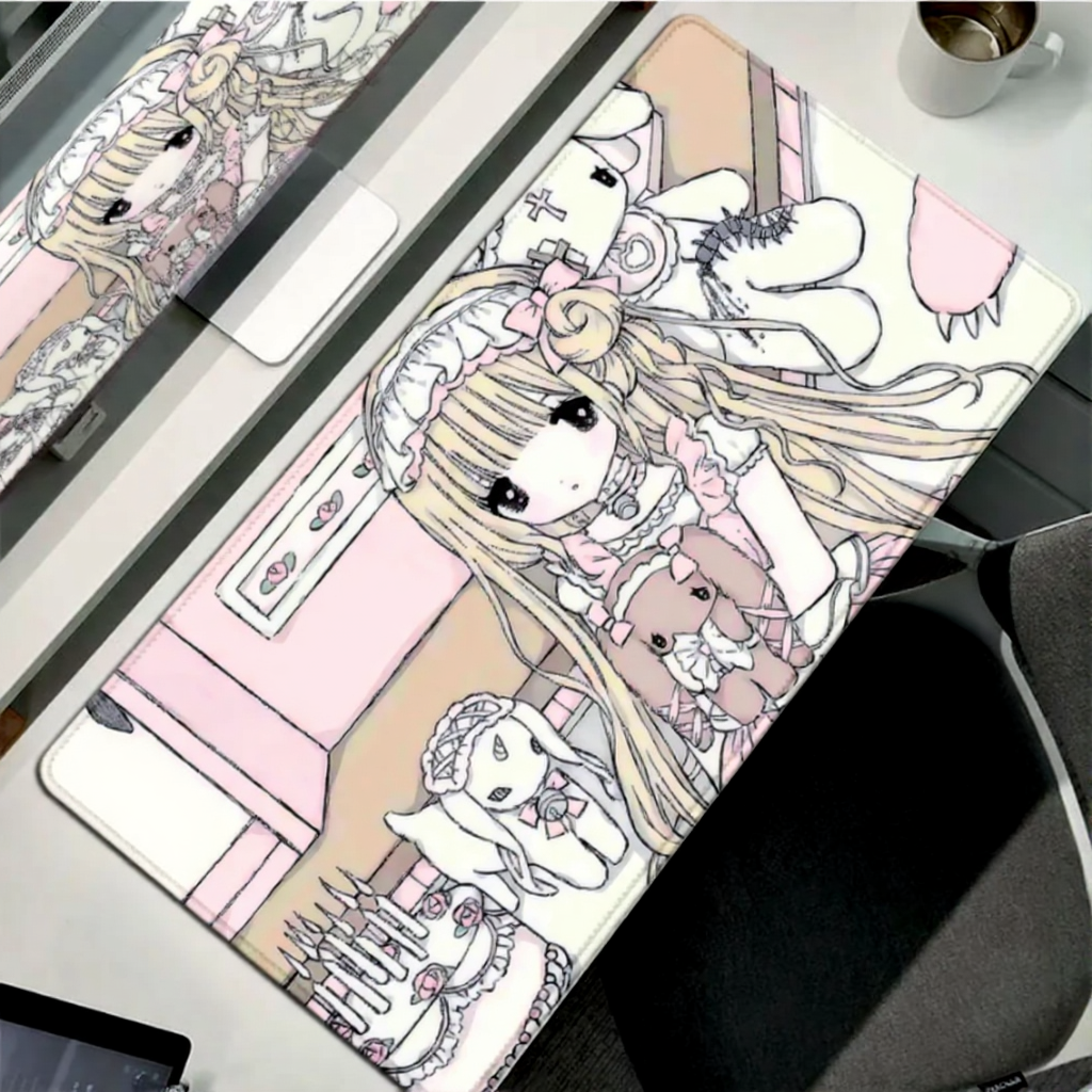 Anime Aesthetic Cute Angel Girls Mouse Pad / Non Slip