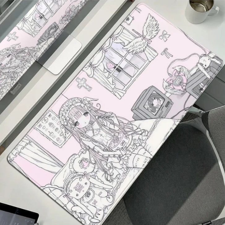 Anime Aesthetic Cute Angel Girls Mouse Pad / Non Slip